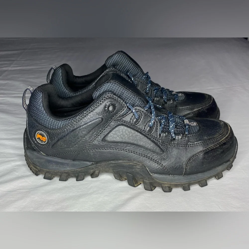 Timberland PRO Men's Black Leather Work Sneakers - Picture 1 of 9